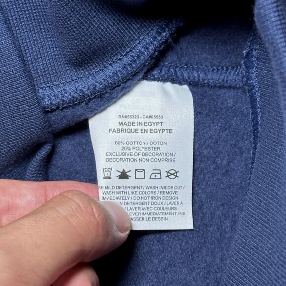 Nike Men's Sportswear Club Fleece Crew Sweatshirt Blue Size LT NWT FN1486-410 - Picture 7 of 9